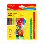 Флумастери Jumbo,  12 цвята, 5мм
