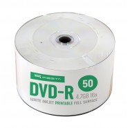 DVD-R 4.7GB 16X FF White Inkjet Printable оп.50