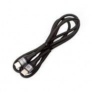 Кабел USB C-USB C 60W 1 метър плетен черен