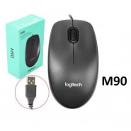 Оптична компютърна мишка M90 сиво-черна