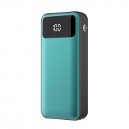 power bank 10000mAh LCD зелен+microUSB