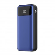 power bank 10000mAh LCD син+microUSB